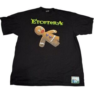 ETC Rare‎ Wear Gingerbread Man SHREK themed Limited Edition T-Shirt Etcetera XL